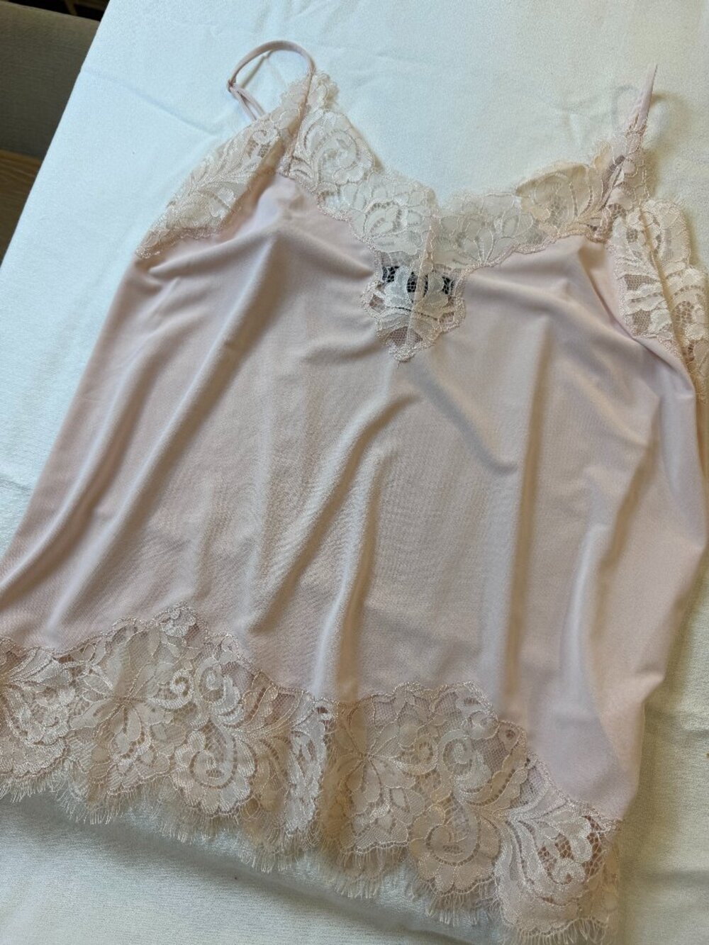 Express Blush Pink Lace Satin Cami Top Size M Y2K